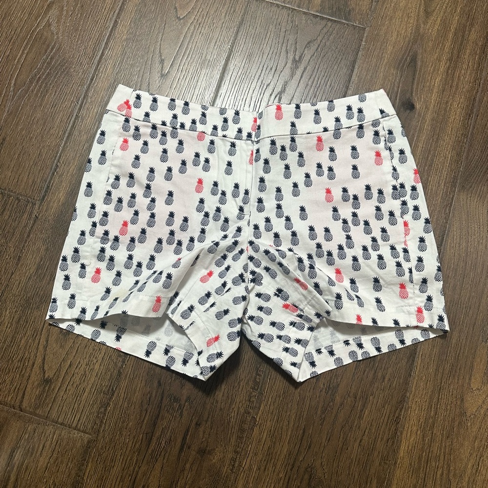 Women’s J. Crew Pineapple Print Chino Shorts - Size 8